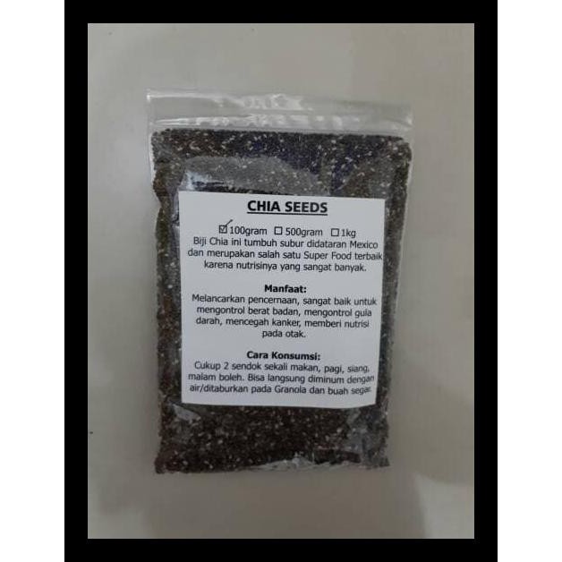 

Organic Black Chia Seed 100 Gram Mexico Murah Berkualitas Chia Seeds Gratis Ongkir