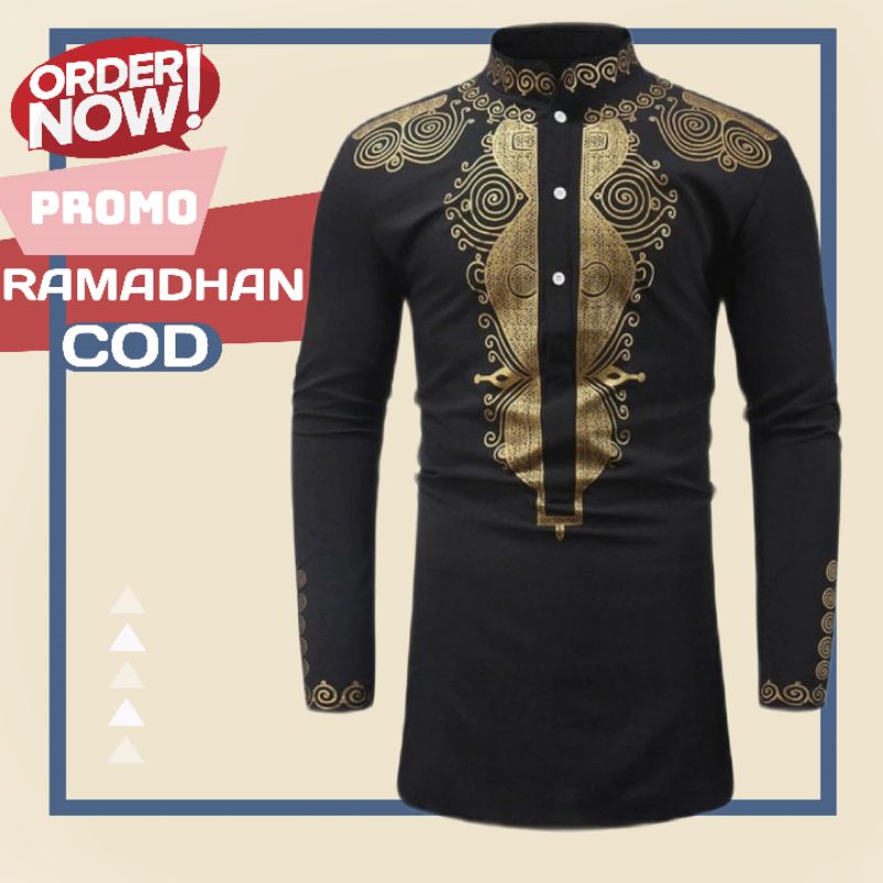 Baju Koko Kombinasi Bordir Batik Jonas Model Hamis Pakis India Pakistan Gamis Busana Muslim Pria