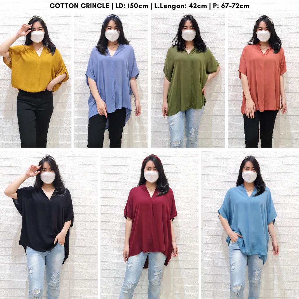 2904 carita oversize top blouse bigsize jumbo felicia blouse