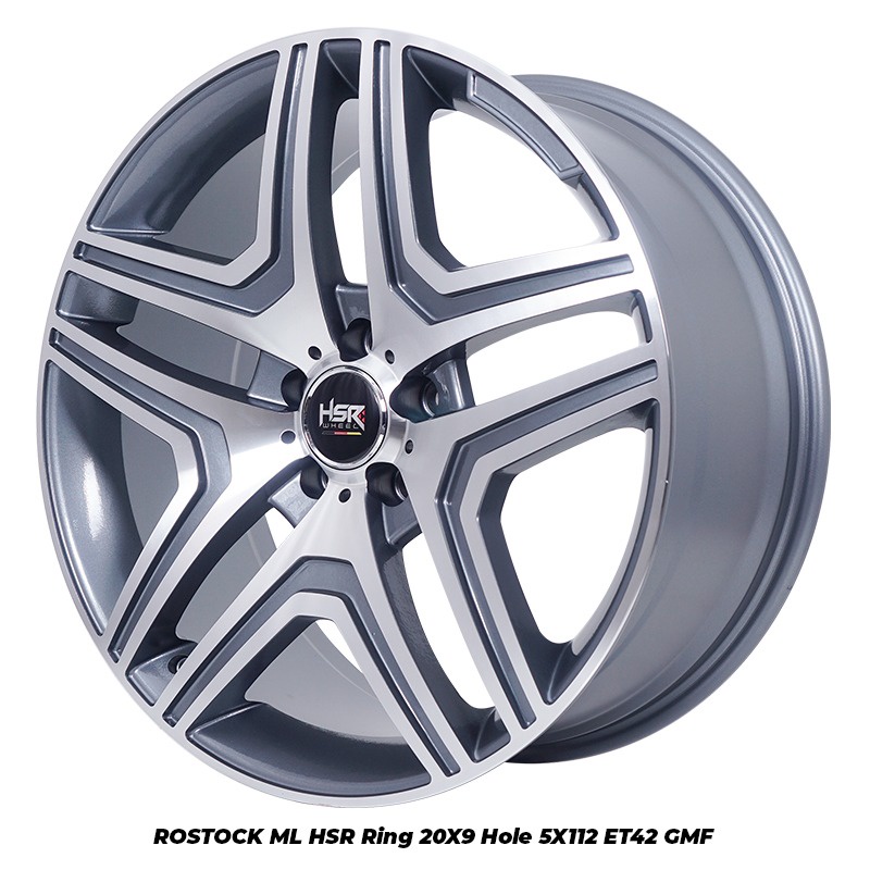 velg mobil racing ROSTOCK HSR R20 lebar rata 9 pcd 5X112