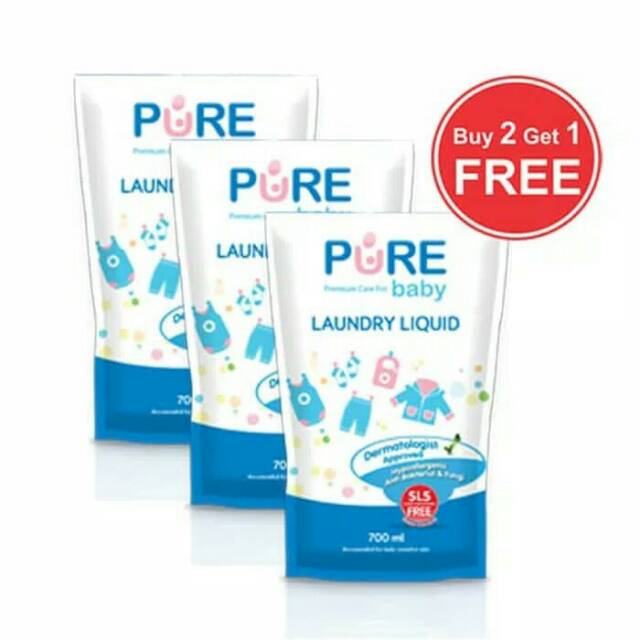 PURE BABY LIQUID LAUNDRY /SABUN CUCI BAJU KHUSUS BAYI REFILL ISI 450ml