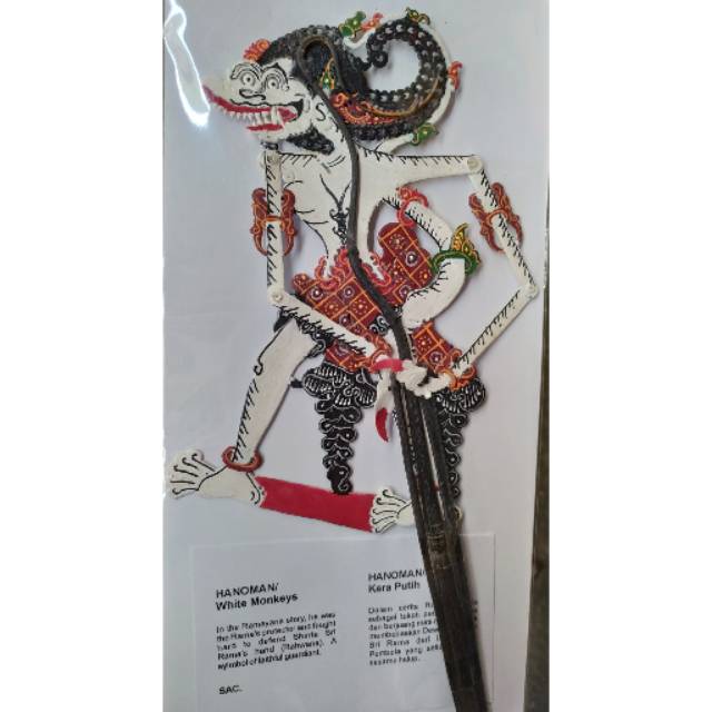 (BISA COD) KERAJINAN WAYANG KULIT HANOMAN KERA PUTIH MINI CAPERAN SUPER HALUS HARGA PER PCS