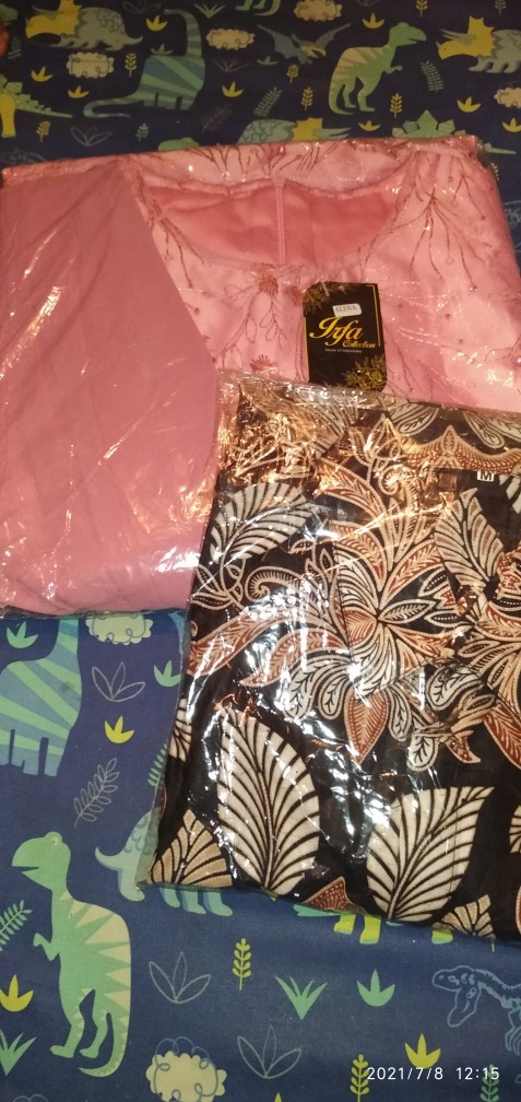 Shopashop Solo Batik Couple Rayya Tulle Mutiara Kombinasi Ceruty Payet & Kemeja Batik