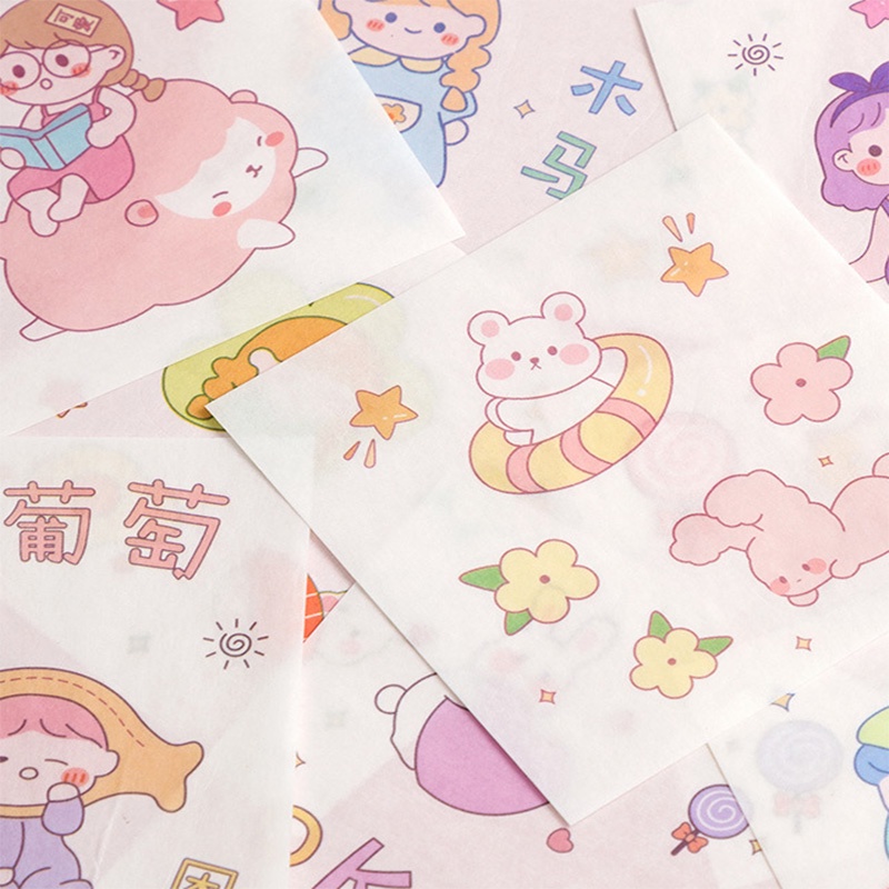 

(RANDOM) Stiker Aesthetic Kecil Lembaran Putih & Bening Tumblr Deco Scrapbook Bujo Diary DIY