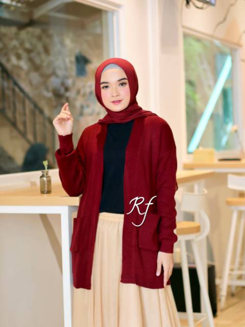 Shofie long kardigan premium / kardigan rajut nyaman