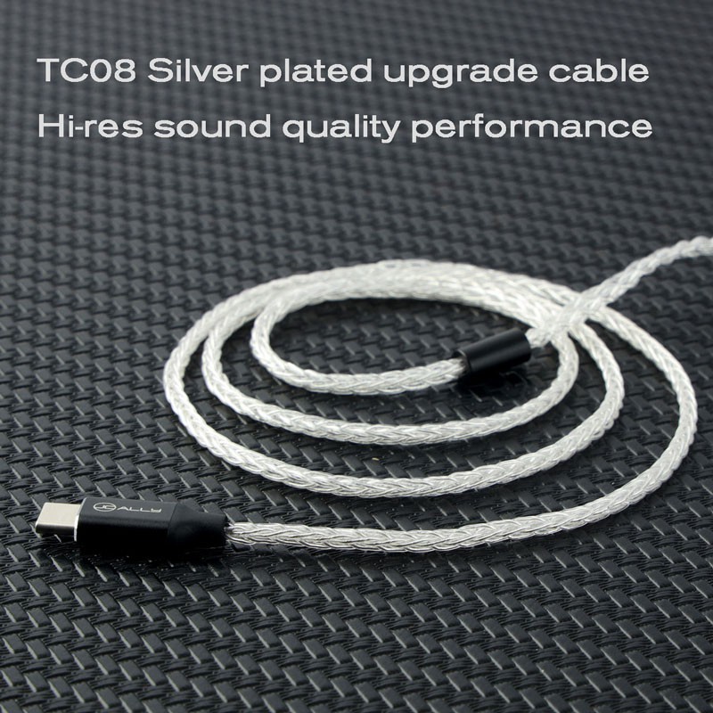 JCAlly TC08 Hifi Earphone Upgrade Cable Silver MIC