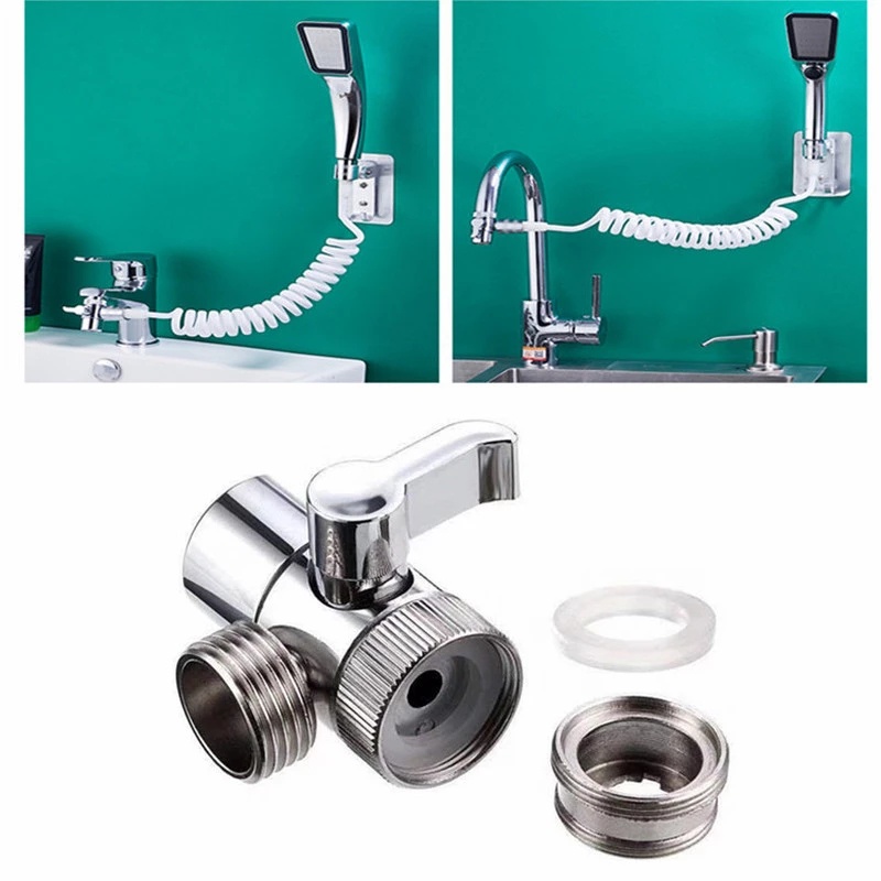 High Quality Switch Faucet Adapter / Universal Anti-Splash Sink Splitter Diverter for Bathroom, Kichen