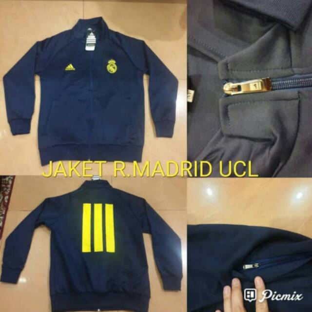 Jaket Real Madrid 2019 2020 Black Grade Ori Top Quality