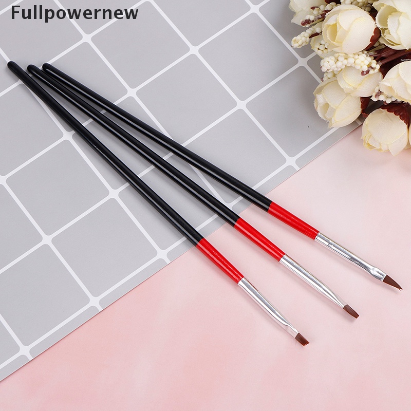 [FULL] 3pcs/set acrylic nail art salon pen tips uv gel builder painting style brush