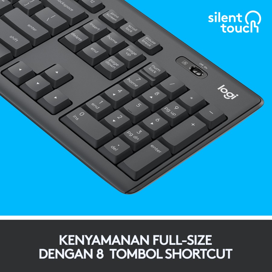 Logitech MK295 Combo Keyboard &amp; Mouse Wireless Silent Multimedia Keys