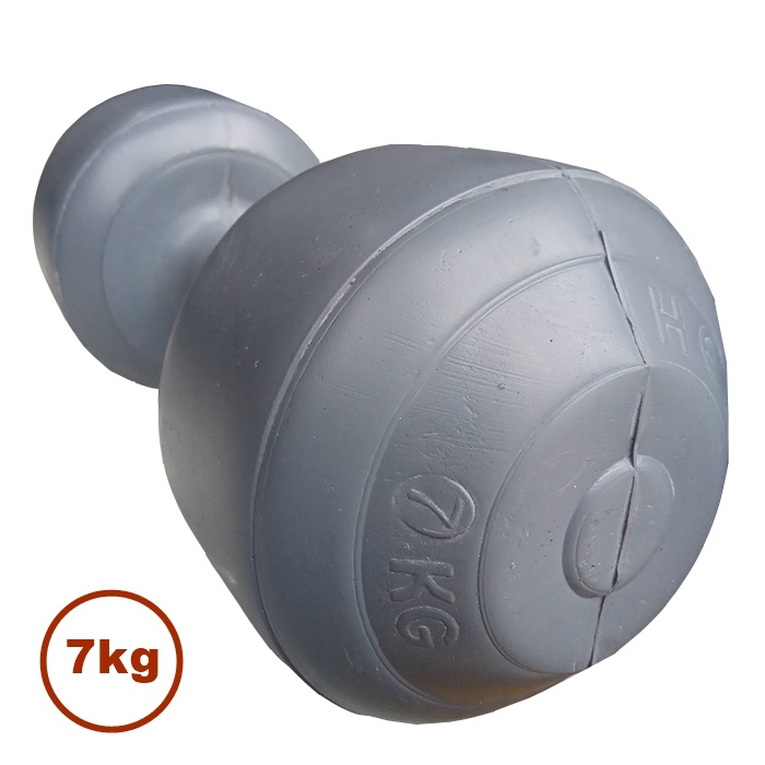 Barbel dumbel Hercules 7 KG Abu-Abu - 1pcs / Dumbel Olahraga