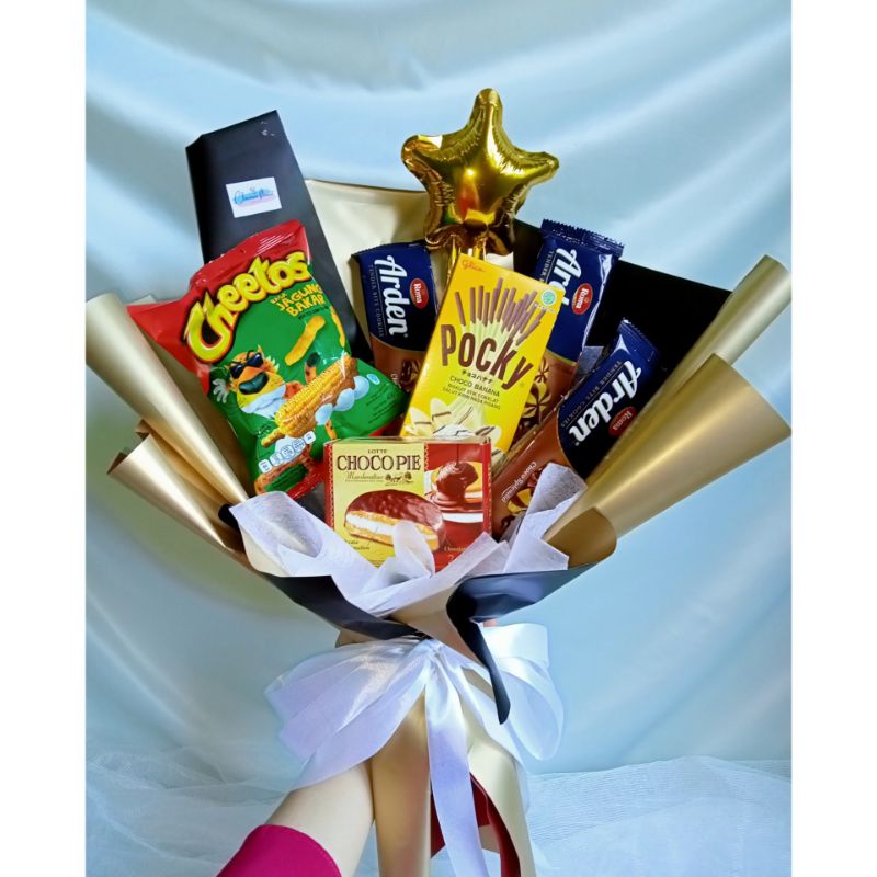 

Buket Snack untuk Wisuda, Ulang Tahun, Anniversary, Hari Ibu, Perayaan lainnya - Snack Bouquet Graduation, Birthday, Anniversary, Mother's day