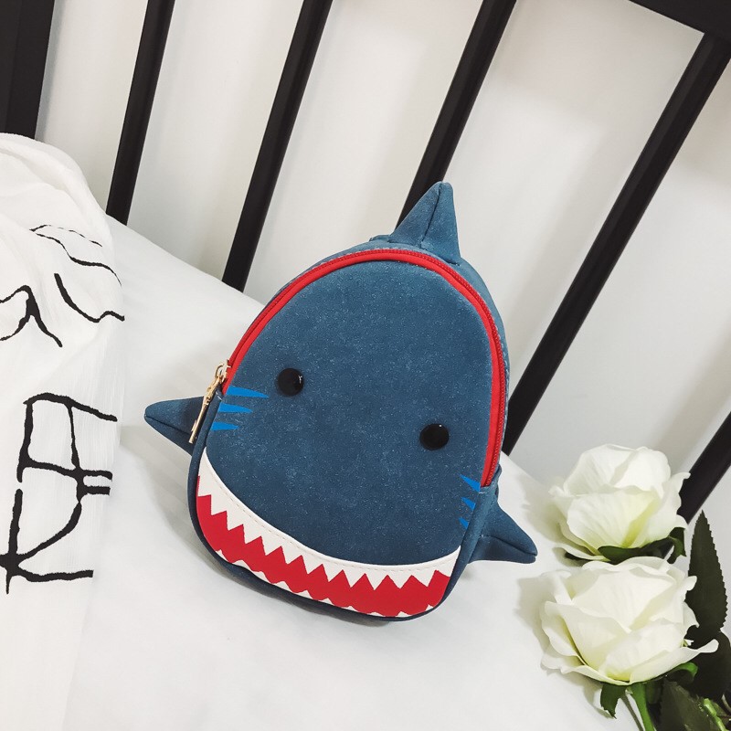 TAS ANAK MINI MODEL HIU KECIL LUCU | BACKPACK SHARK