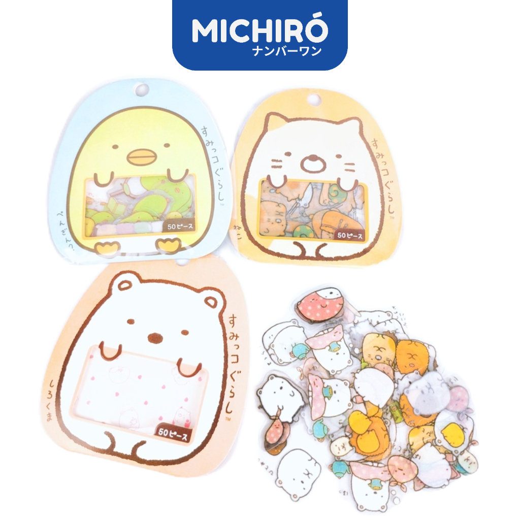 

Michiro Stiker Anak Lucu Gambar Sumikko Isi 50pcs Mixed Sumikko Stickers