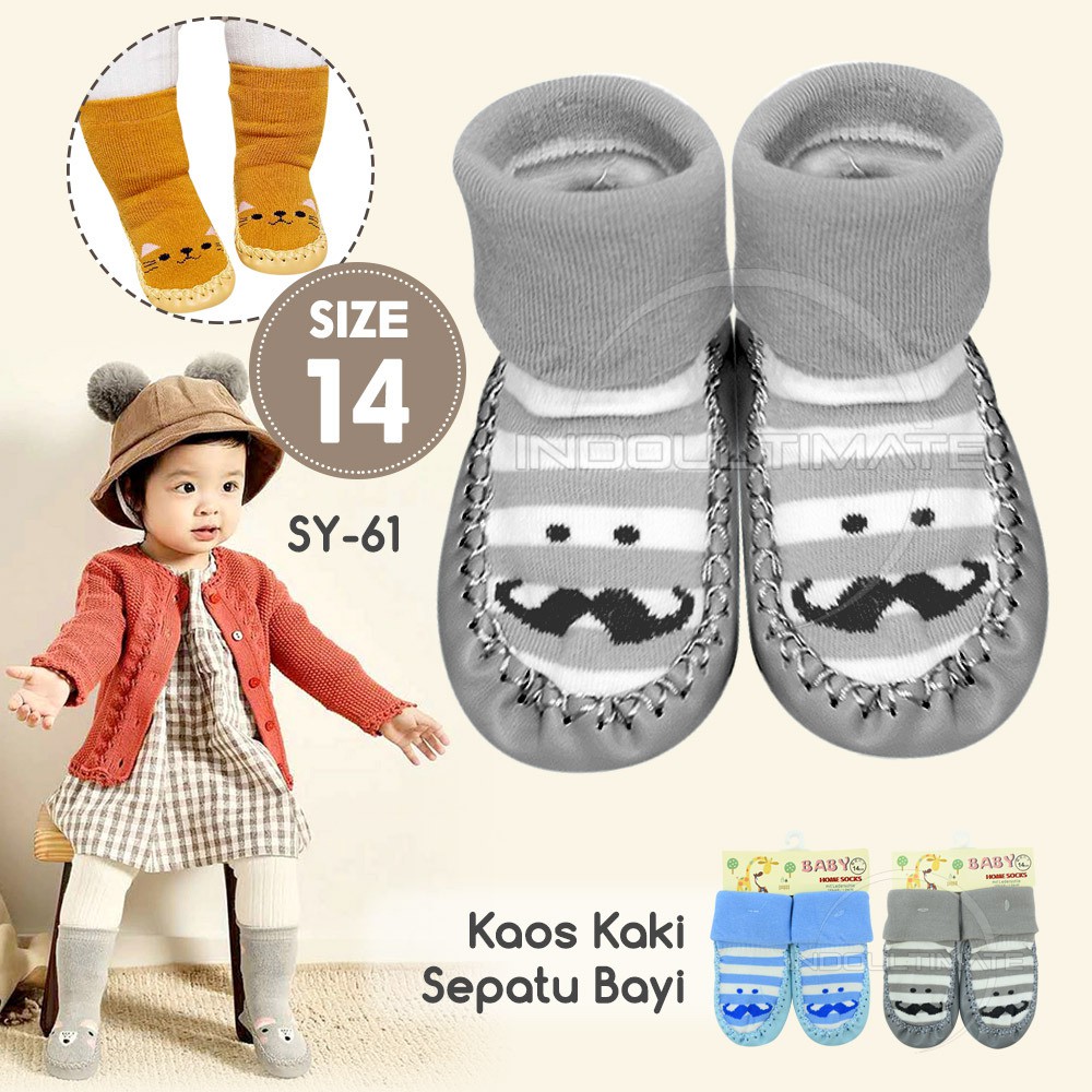 Sepatu Bayi Balita Anti Slip Kaos Kaki Bayi Sepatu Prewalker Alas Kaki Bayi Balita murah SY-61