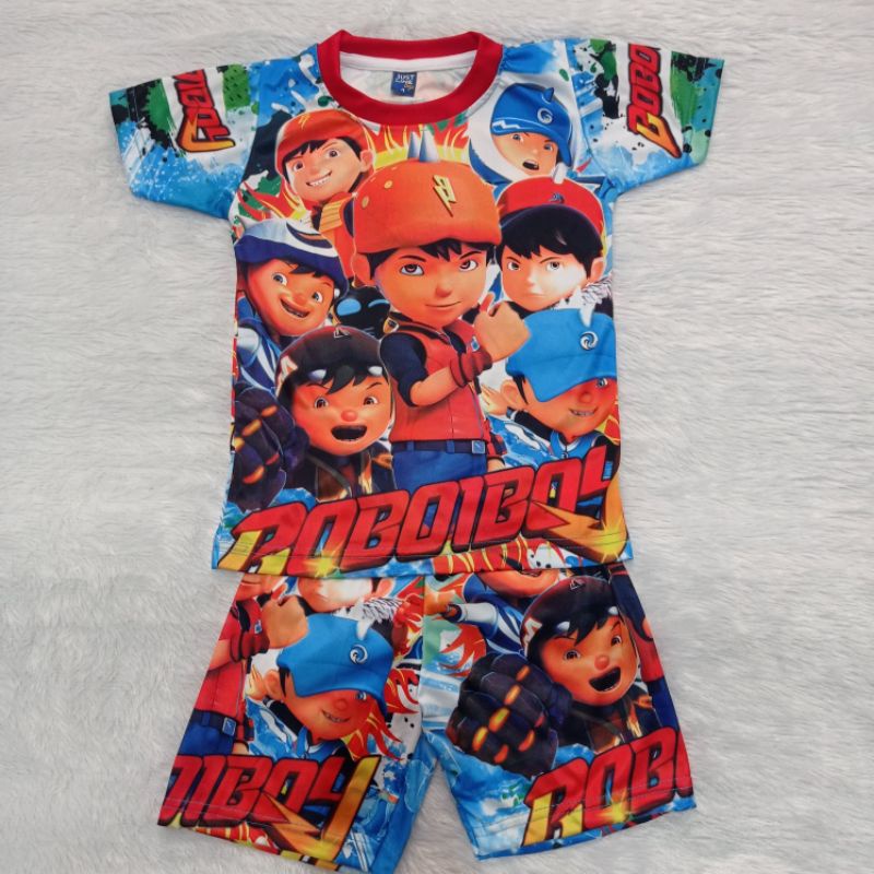hokycia/baju anak cowok/ kaos anak laki laki/baju Boboiboy/kaos Boboiboy/ setelan anak laki laki Bob