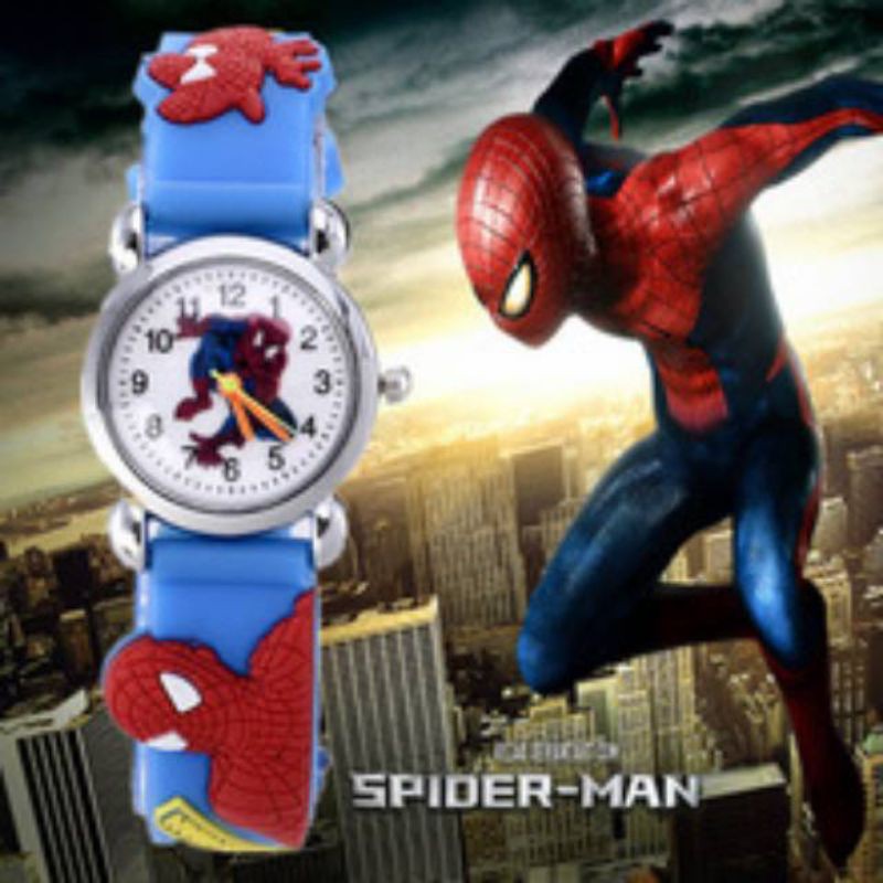 Jam ring karakter Spiderman anak laki2.jam murah jam cod