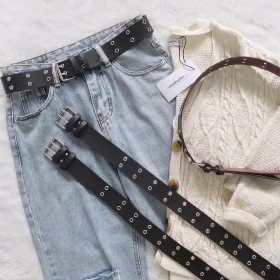 BELT GRUNGE EYELET/KOREAN STYLE