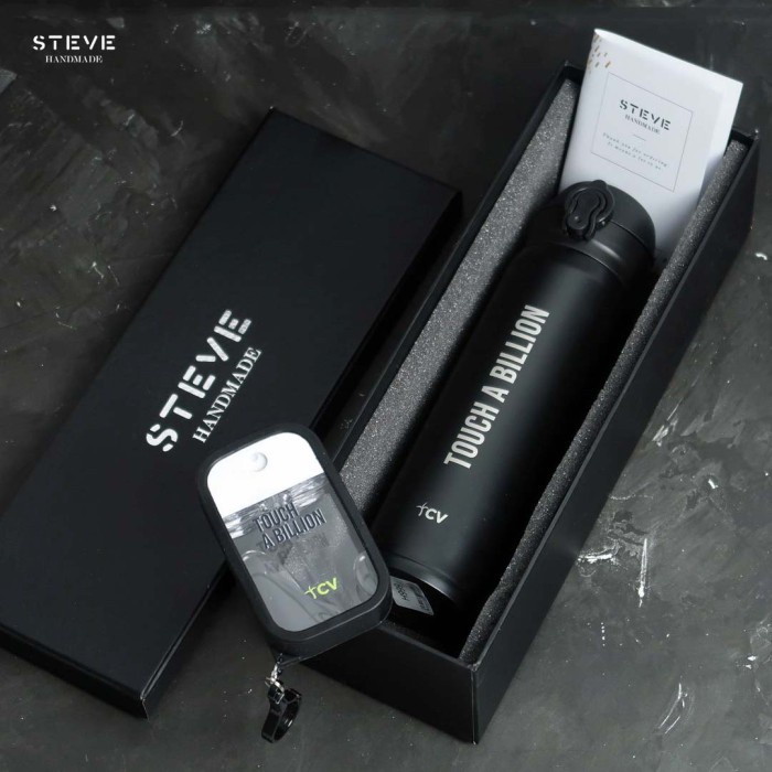 Gift Set Simple Tumbler + Hand Sanitizer Souvenir Hadiah Custom Logo