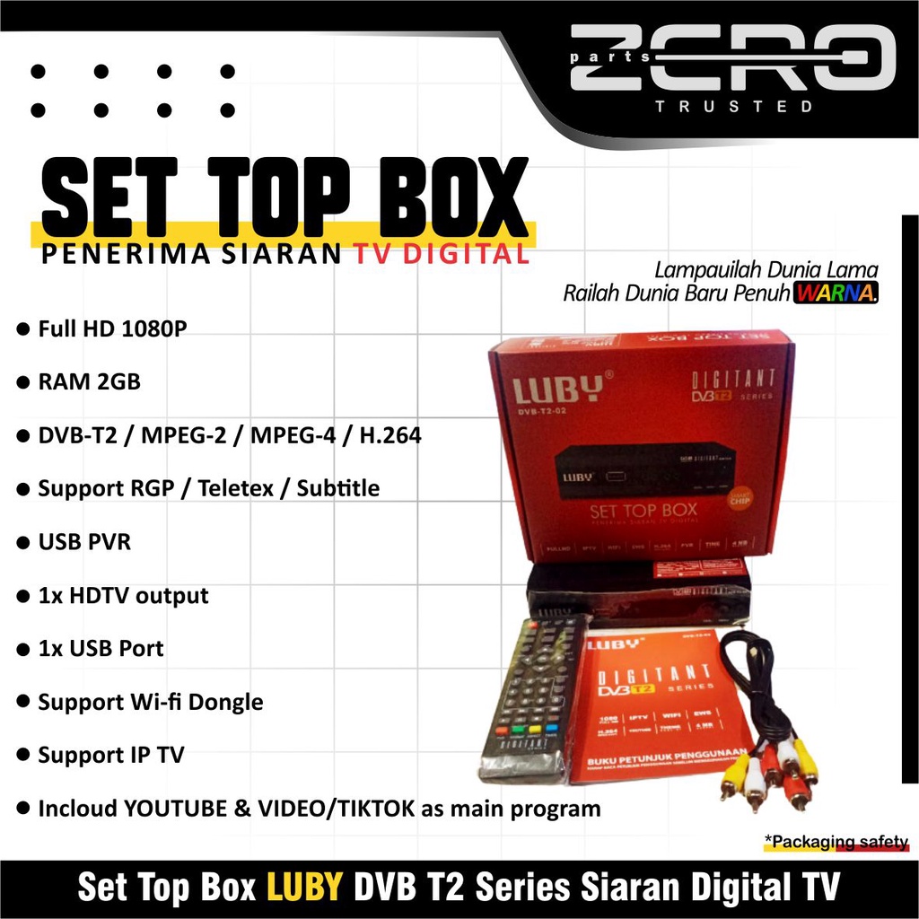 Set Top Box LUBY DVB T2 Series Siaran Digital TV ORI dan NEW