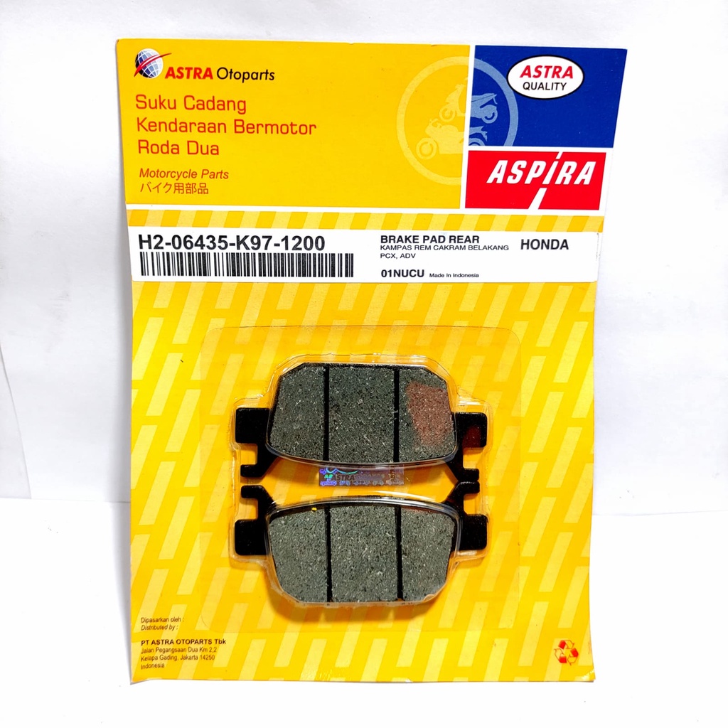 DISPAD KAMPAS REM BELAKANG PCX LOKAL ADV 150 2018 PCX 160 ASLI ASPIRA