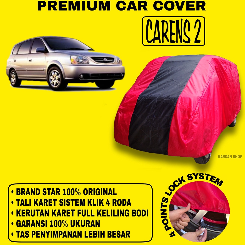 Body Cover CARENS 2 MERAH HITAM Penutup Bodi Mobil Carens 2 Waterproof PREMIUM