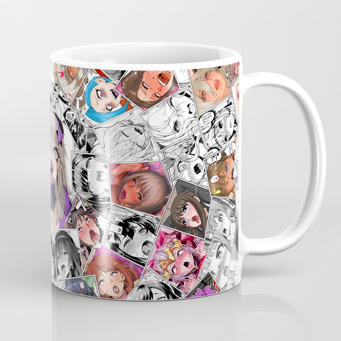 Mug Gelas Keramik Ahegao Swirl