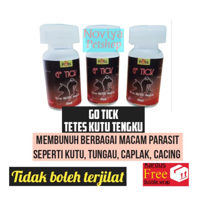 Go Tick Obat Tetes kutu tengku kucing anjing 3ml