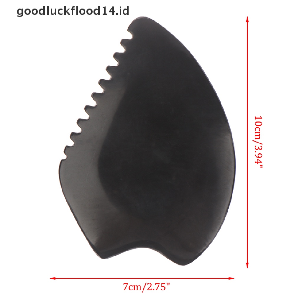 [OOID] 1Pc Black Natural Bian Stone Gua Sha Board Scraper Tools Scraping Massager Board ID