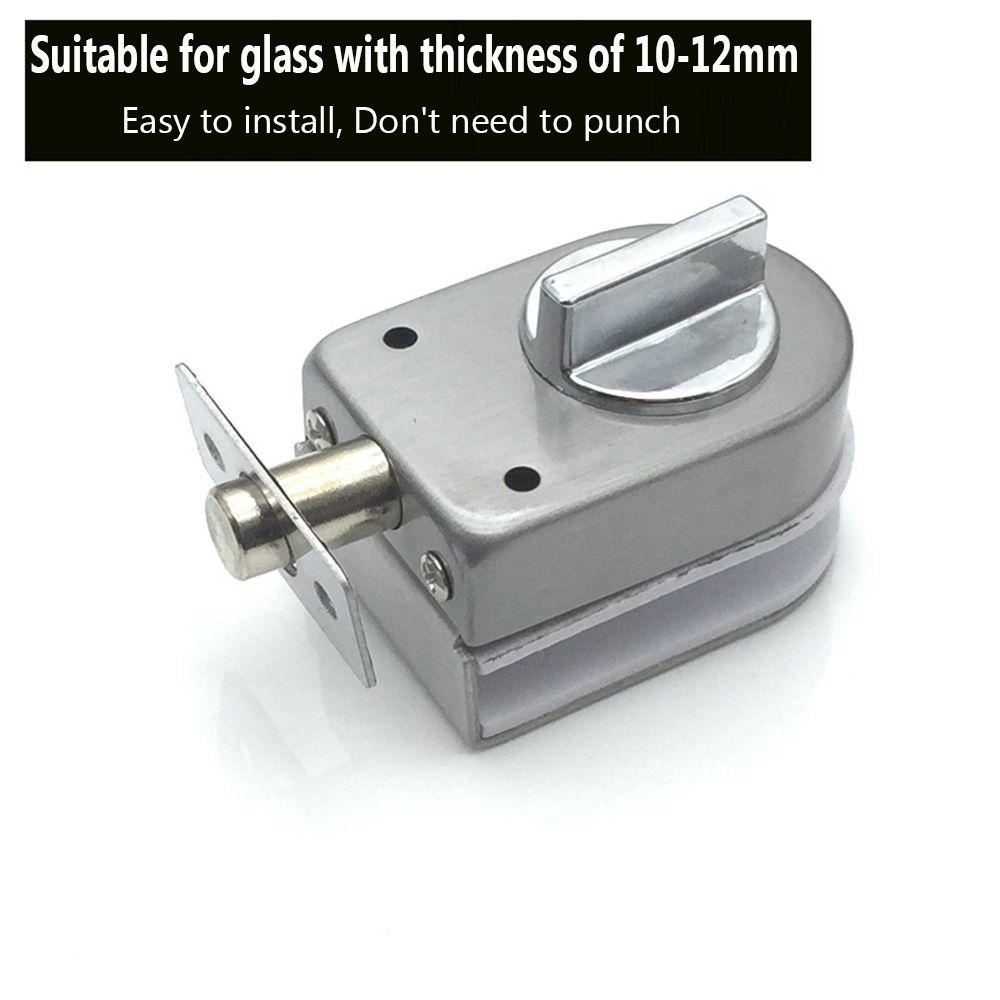 Kunci Pintu Kaca TOP Toilet Shop Keyless Anti Maling Single Bolt