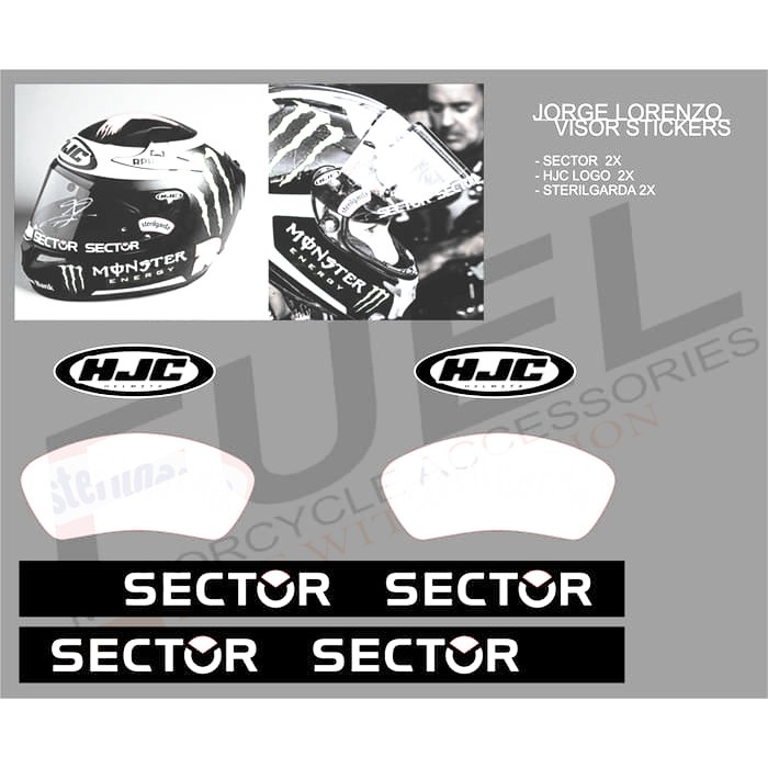 Sticker/Stiker Visor Helm - 99 JORGE LORENZO - HJC