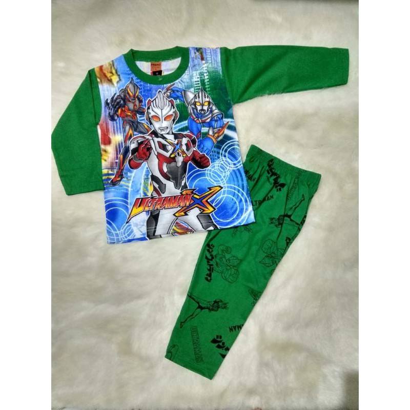 Baju Tidur Piyama Anak Laki Keren 7-8 thn Motif Ultraman