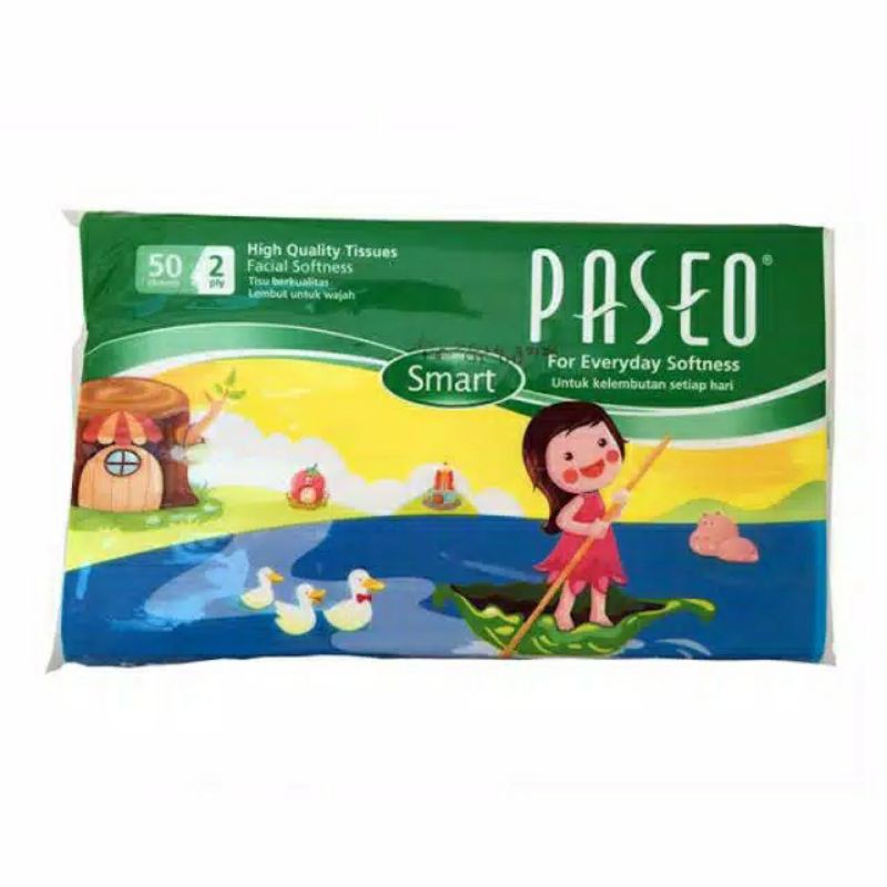 TISU TRAVEL FACIAL PASEO SMART 50 SHEET 2 PLY