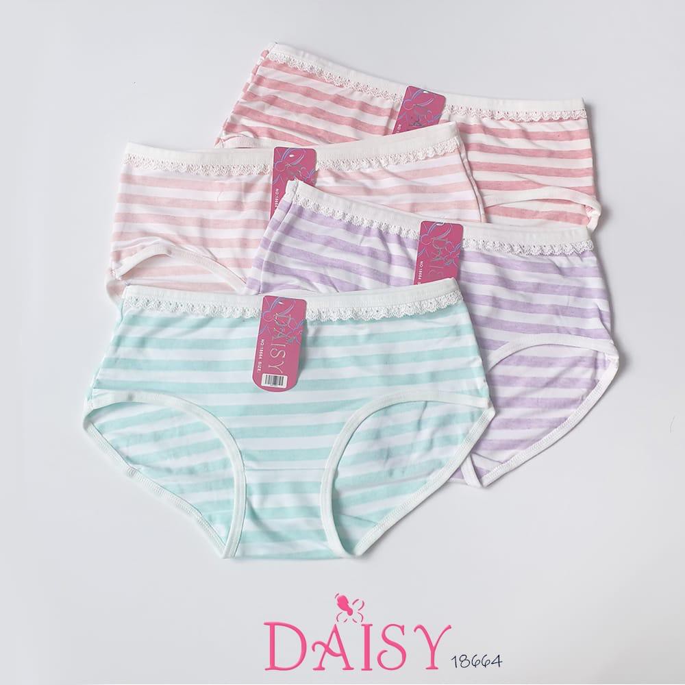 3PCS CD DAISY REMAJA/ ANAK/ ABG MOTIF POLKADOT SALUR CELANA DALAM MENSTRUASI M L