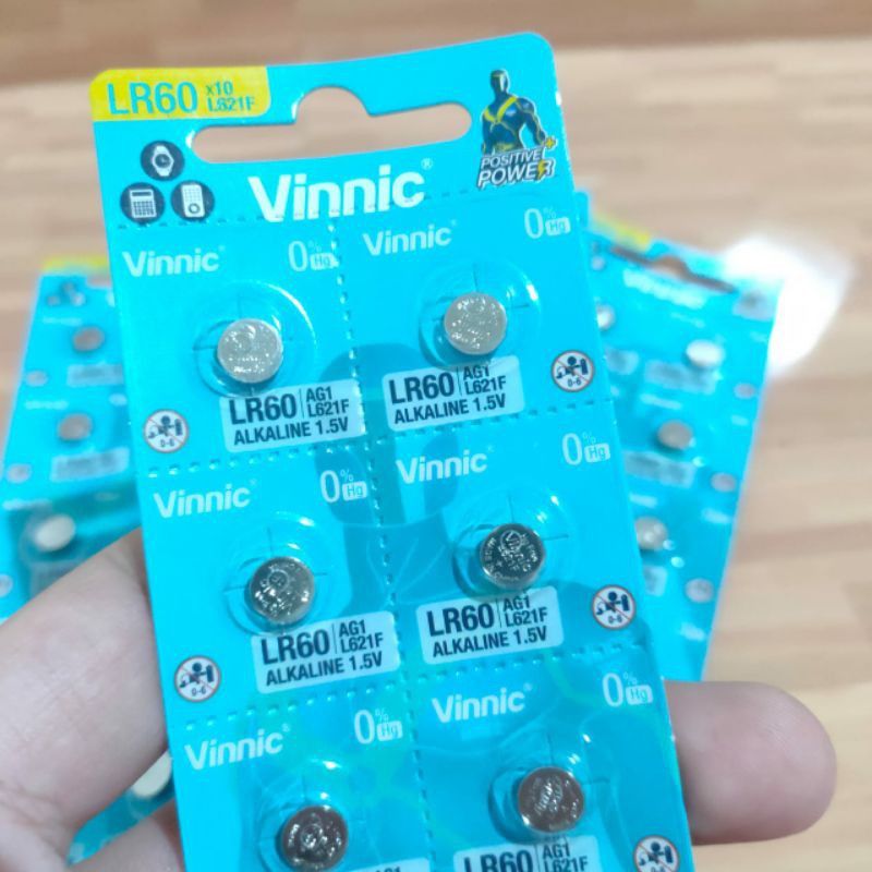 HARGA PERLEMBAR BATREI VINNIC L621 /LR60 /AG 1 ORIGINAL