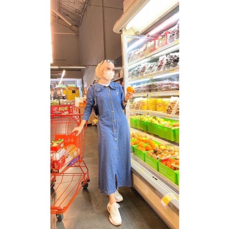 DENIM DRESS / Gamis Jeans Import