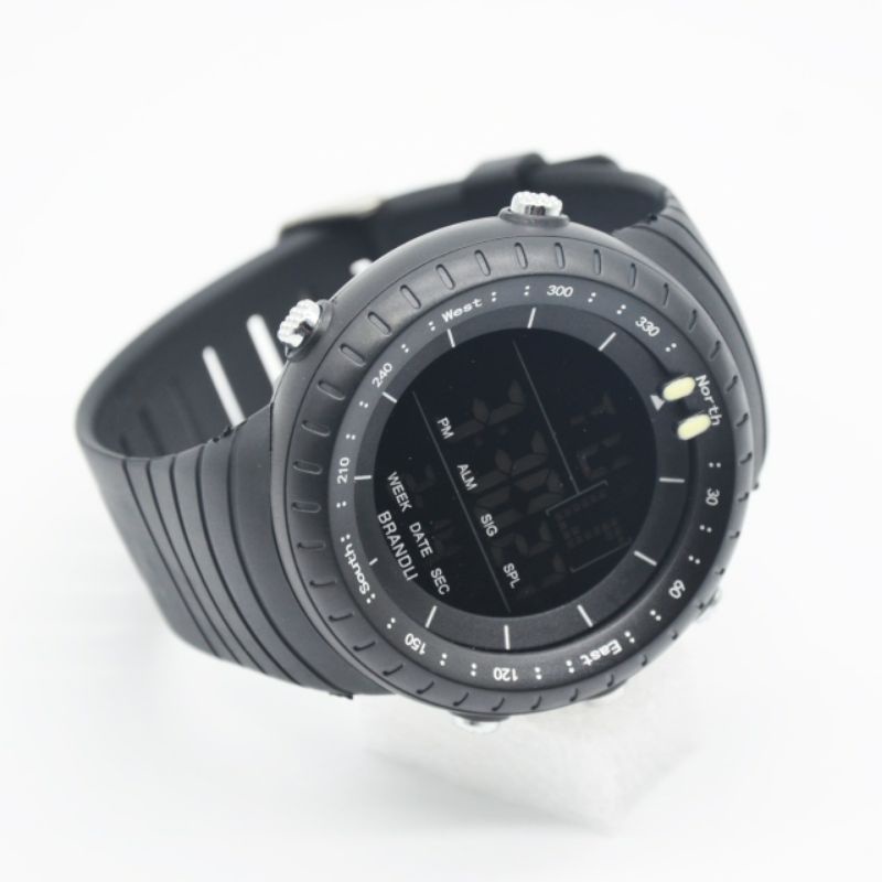 BRANDLI 010 Jam Tangan Pria Original Digital Rubber Strap 50mm