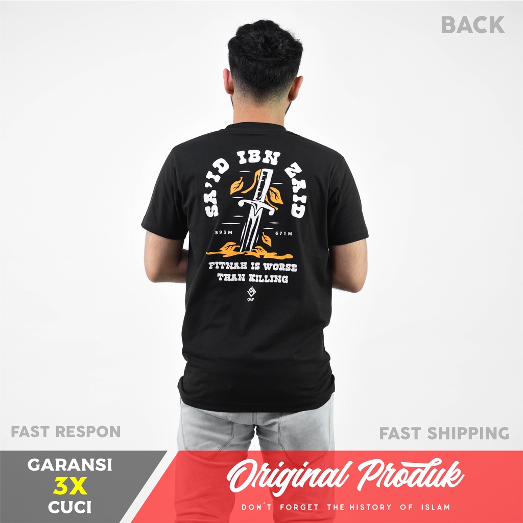 KAOS QAF SA'ID IBN ZAID - Original Kaos Qaf Moeslem Apparel