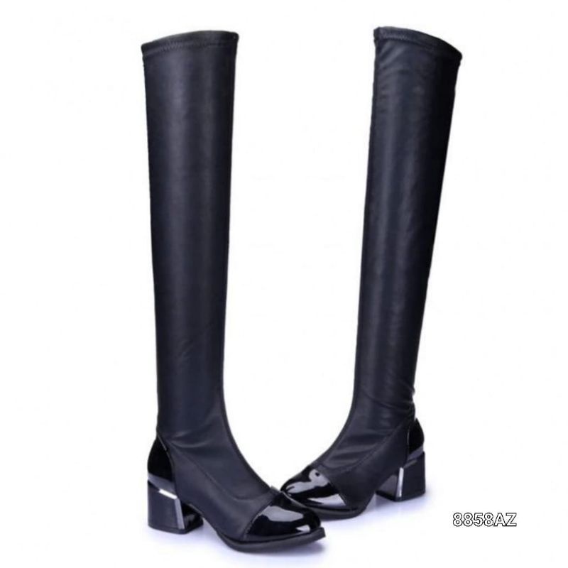 Boots winter FHS overknee leather elastic #8858AZ