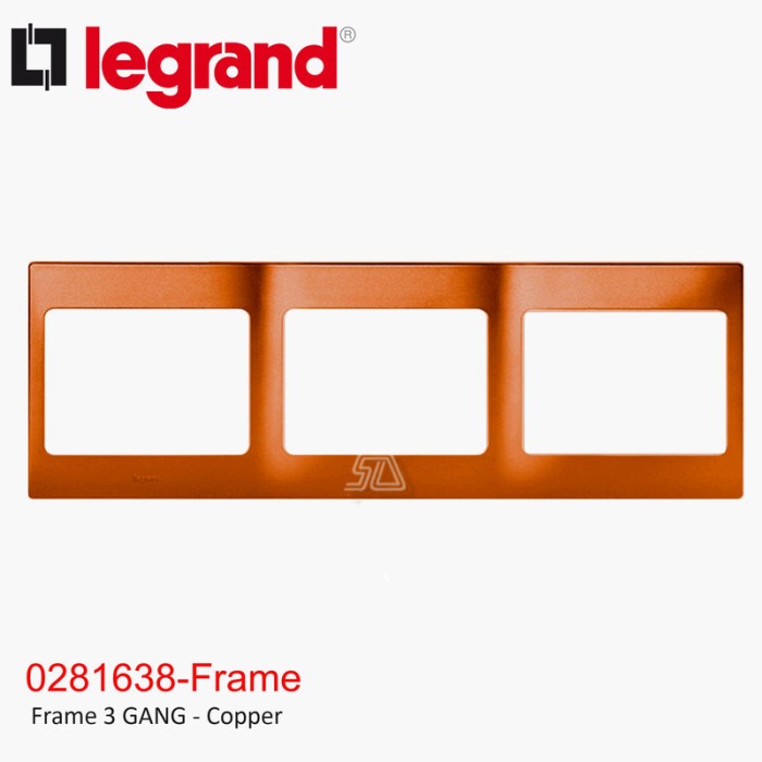 LEGRAND MALLIA FRAME 3 GANG COPPER