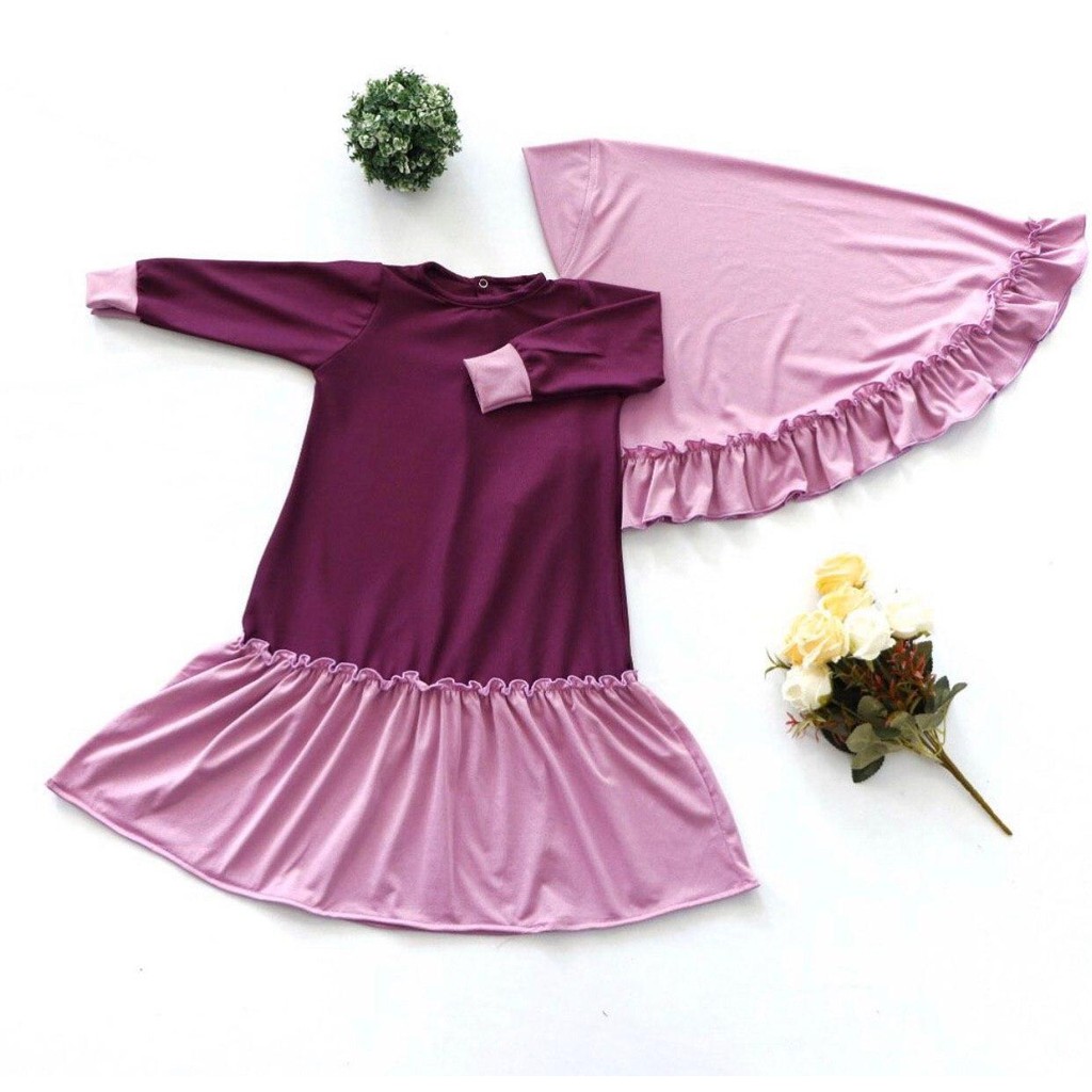 SHAHIA GAMIS AZZAHRA VIOLET SIZE S | GAMIS ANAK SHAHIA