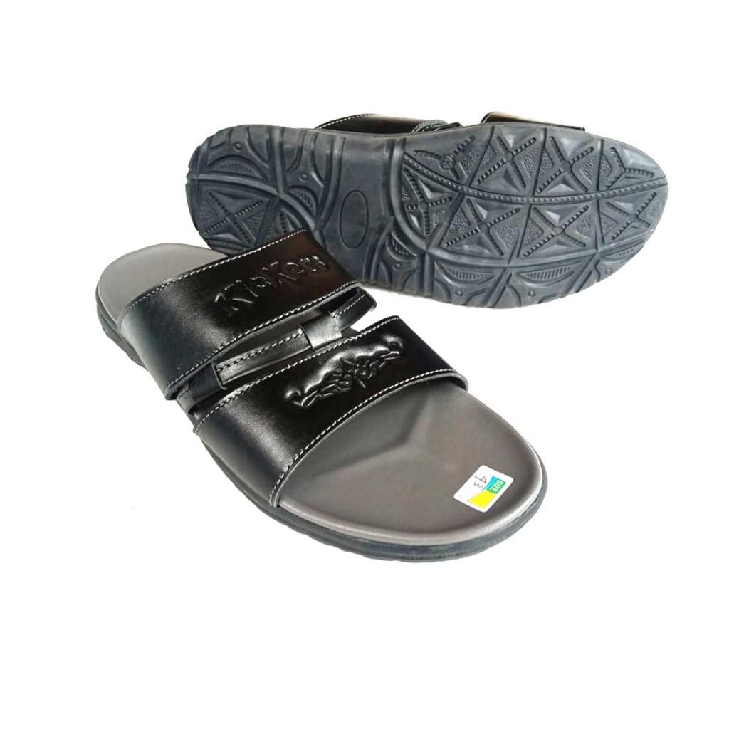 Khwanstar Sandal Slop Pria Terbaru Sandal Pria Kulit sandal slide sendal kulit pria terbaru