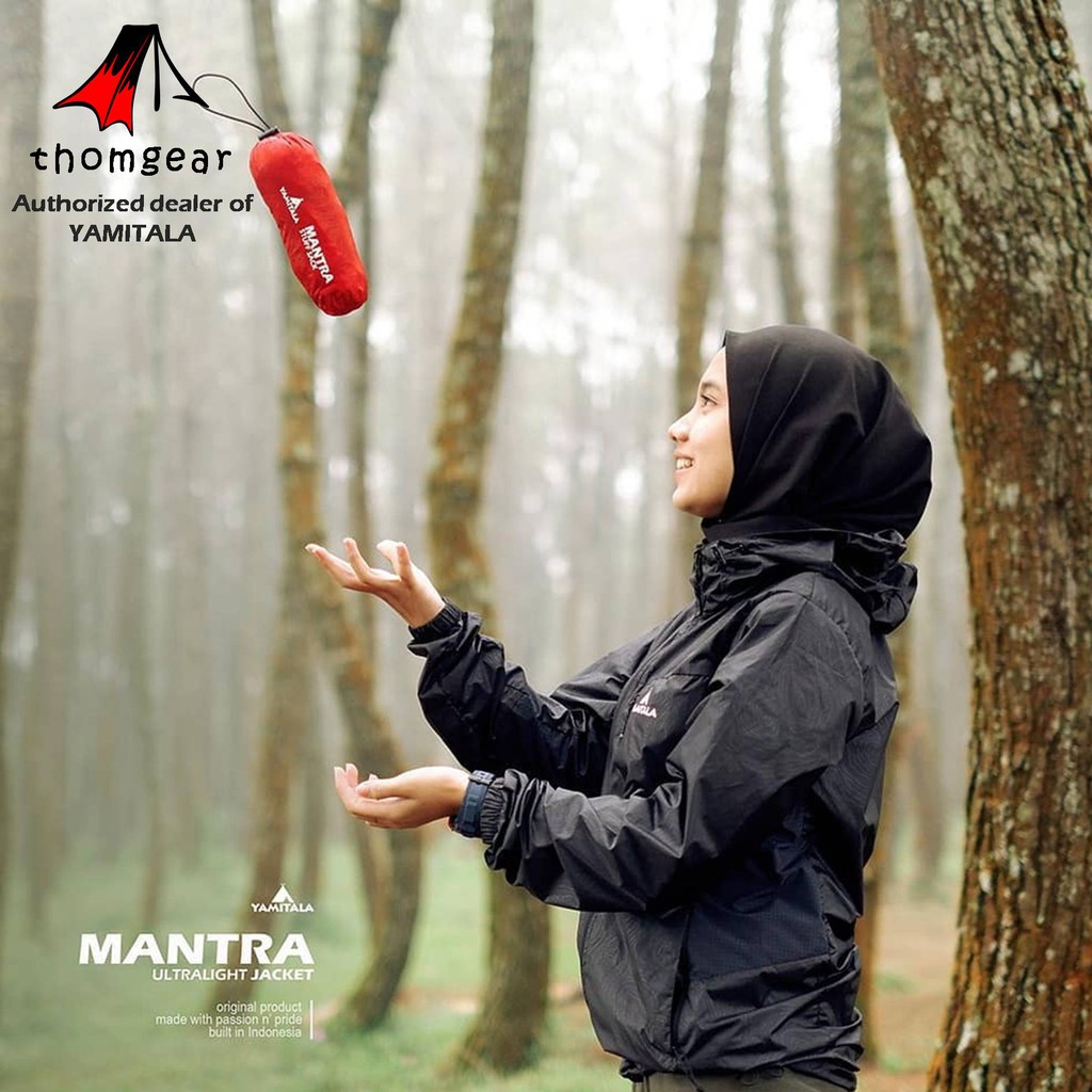 Jaket Ultralight Yamitala Mantra Jacket Lari Jaket Gowes Ultra Light Jacket  Nylon Water Resistant Packable