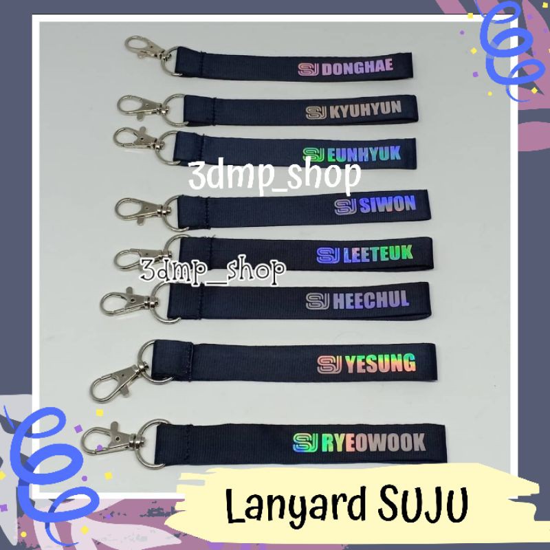 Lanyard Suju Super Junior Keyring gantungan eunhyuk heechul siwon ryeowook donghae leeteuk yesung