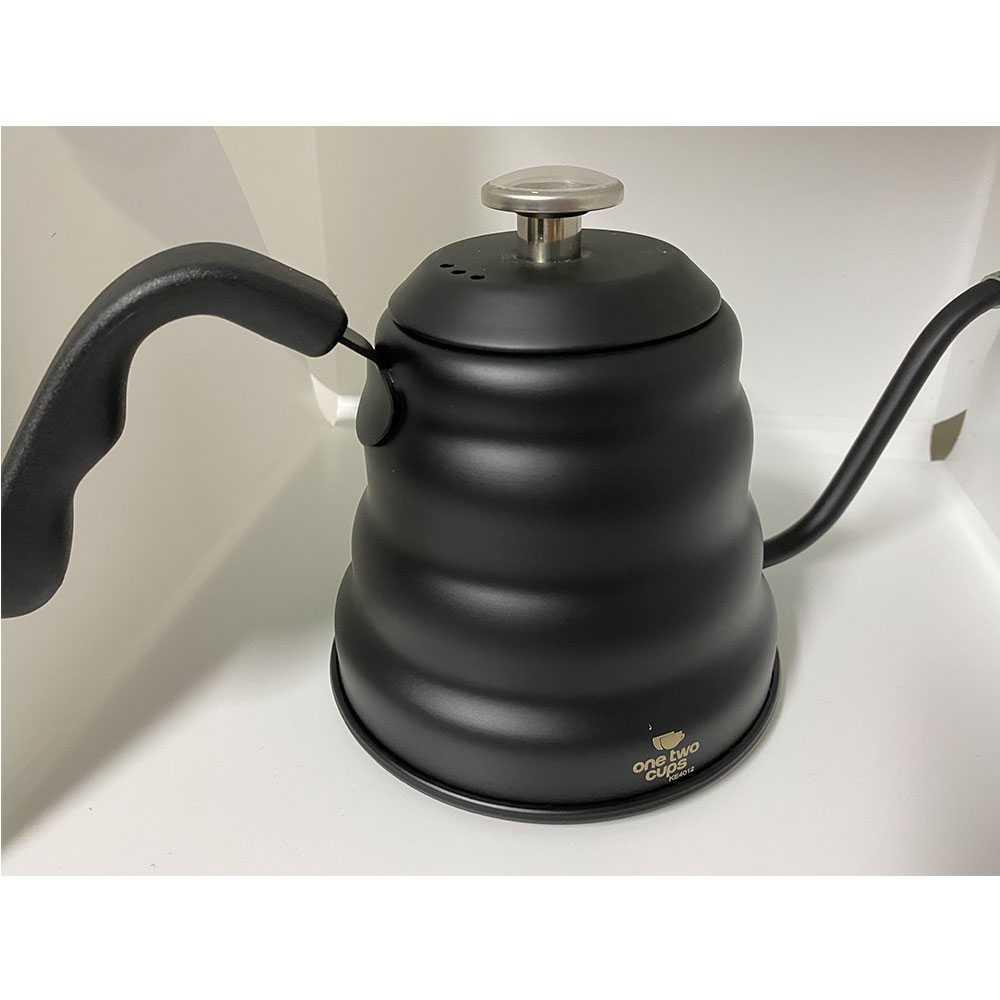 OneTwoCups Coffee Maker Pot Drip Kettle Teko Barista Thermostat KE4012 [Hitam] [1.2 Liter]