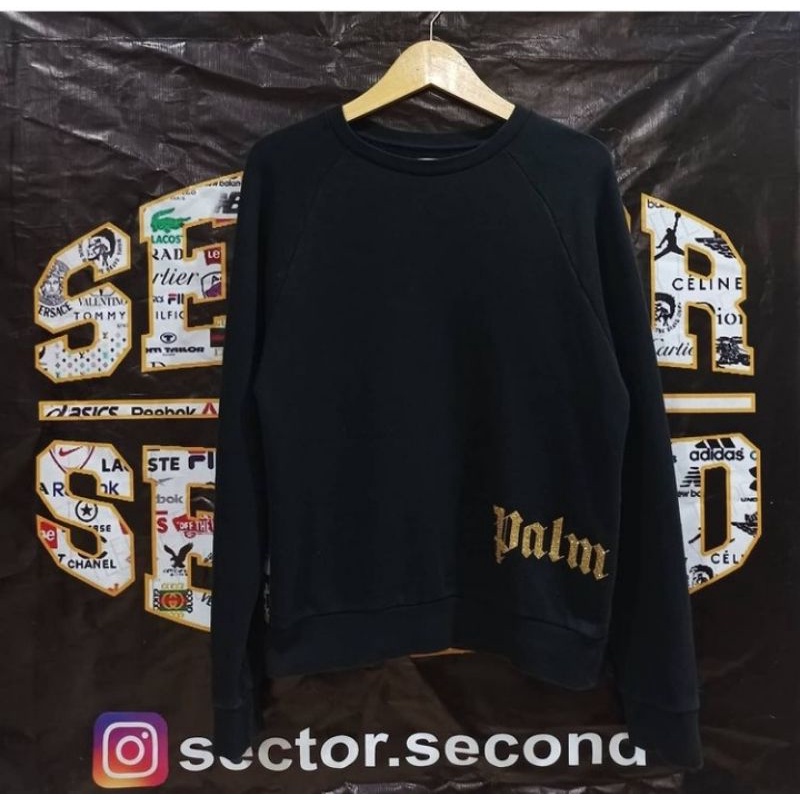 crewneck Palm Angels gold logo original second