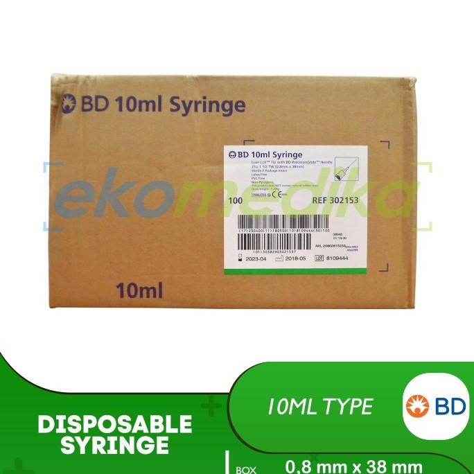 Spuit 10Cc Syringe 10 Ml Cc Bd Disposable Syringe With Needle 10Ml