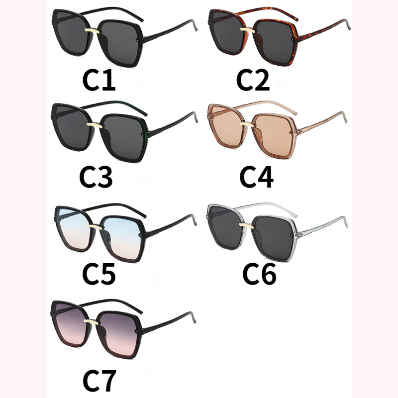 (YUZHU) COD Fashion Korea Oversized Frame Kacamata Retro Lady Aksesoris Anti UV Shades Wanita