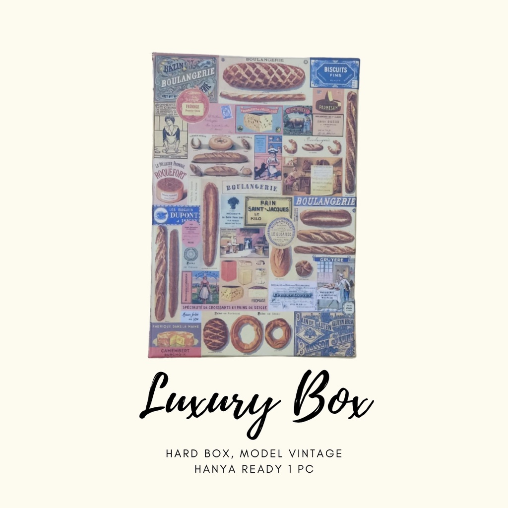 

Kotak Kado / Gift Box / Hard Box Luxury Vintage Cakes Ukuran 21x14x4 cm
