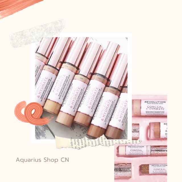 New Makeup Revolution Conceal Hydrate Concealer Conceal Define Concealer Ready Shopee Indonesia